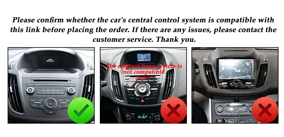 Android 15 Head Unit QLED Radio für Ford C-MAX Kuga 2 Escape 3 2012 - 2019 Android Auto Multimedia Player GPS Navigation Carplay – Detail 1
