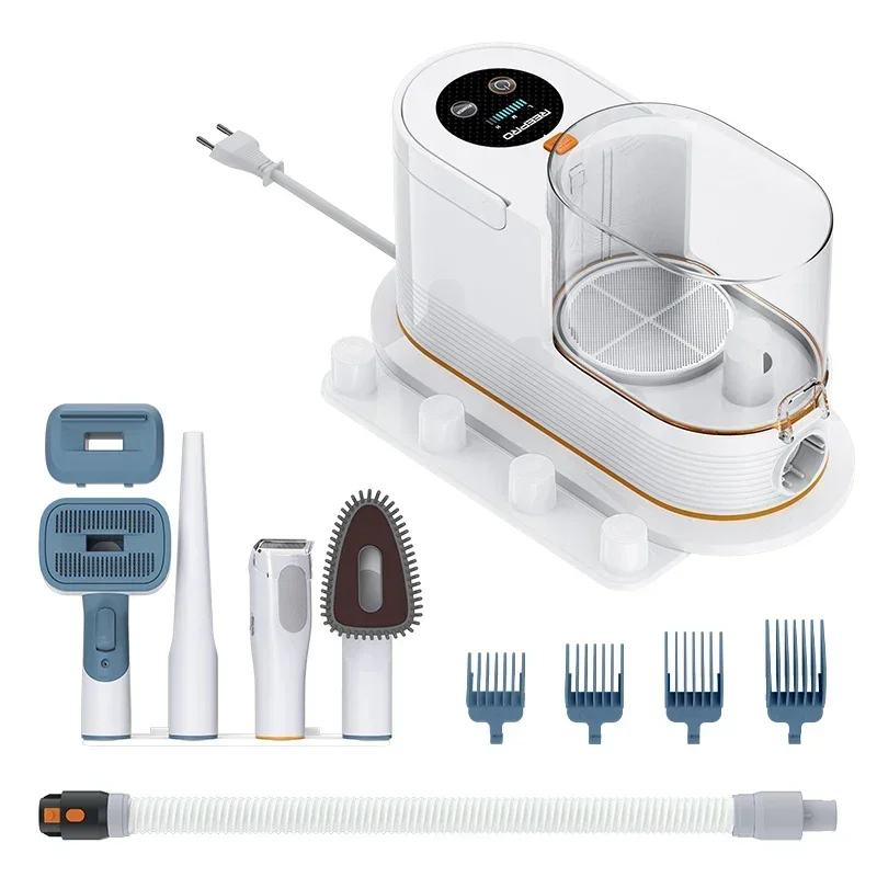 2024 Pet Grooming Vacuum Clipper Hair Trimmer Fur Vacuum Kit Dog Cat Deshedding Tool Hair Remover Eraser Brush Pet Grooming Kit view 6
