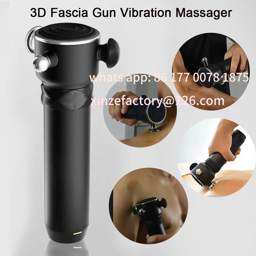 Customizable 3D Fascia Gun Vibration Massager For Body Neck Back Deep Tissue