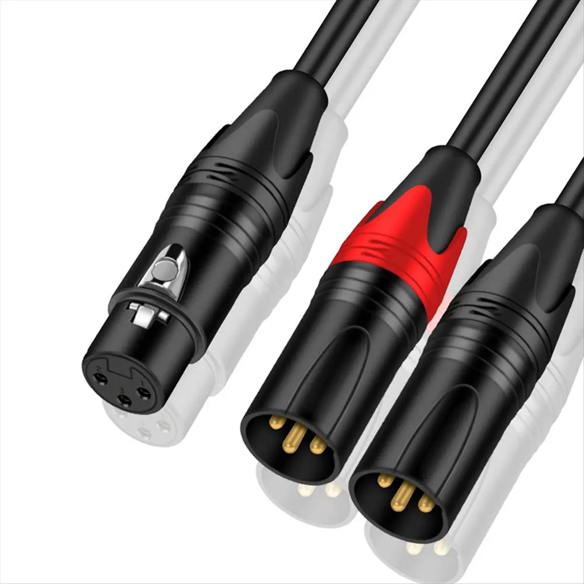 AABFK XLR to XLR Y-Splitter Cable Balanced XLR Female to Dual XLR Male Audio Microphone Adapter 2 XLR to XLR Audio Adapter,B