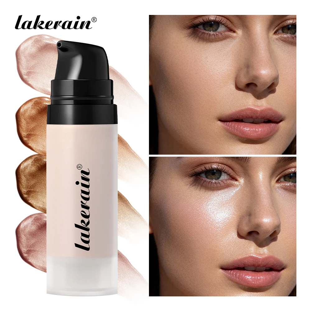 Lakerain destaque fundação glowy super gel leve orvalhado iluminador multiuso primer facial nutritivo não pegajoso primer