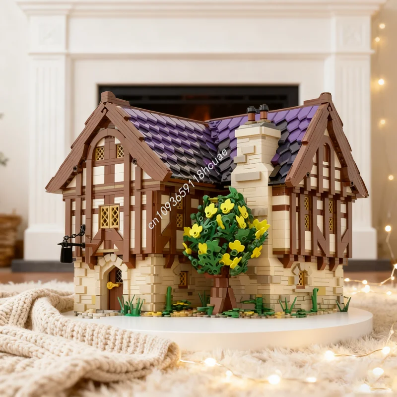 

3722 шт. MOC средневековая таверна в замке модель строительные блоки строительство DIY креативные рождественские подарки детские игрушки на день рождения