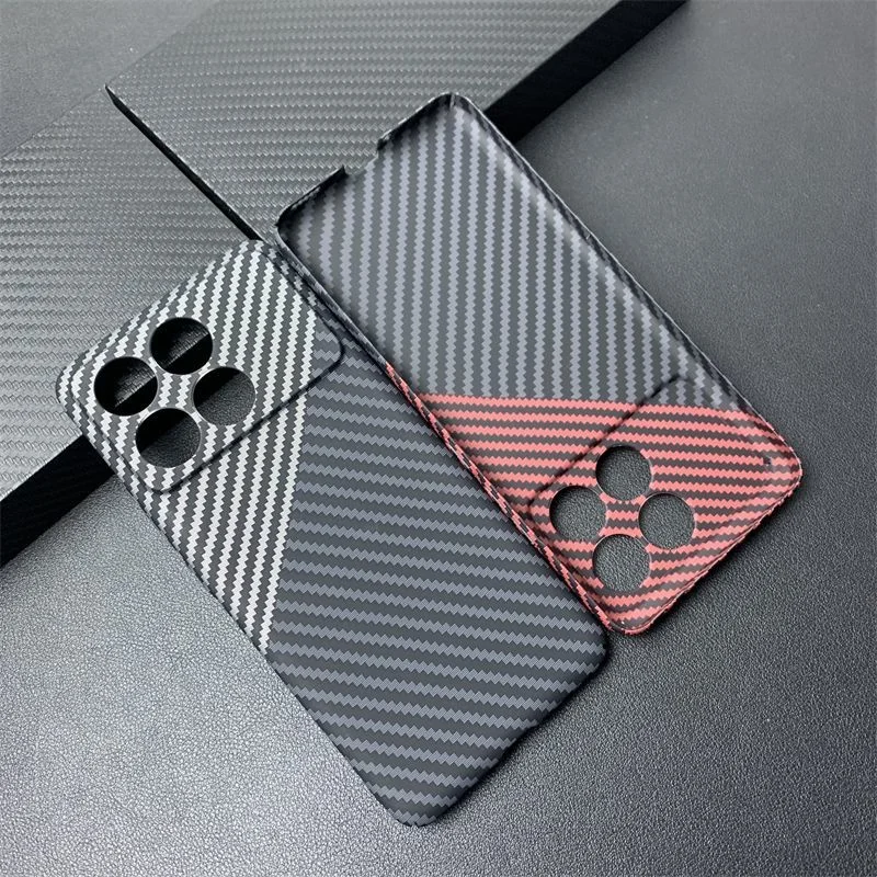 Case For POCO F6 X6 Pro Redmi Note 13 Pro 5G Carbon Fiber Stripe PC Back Cover For Redmi Note13 Pro Plus Bumper Funda