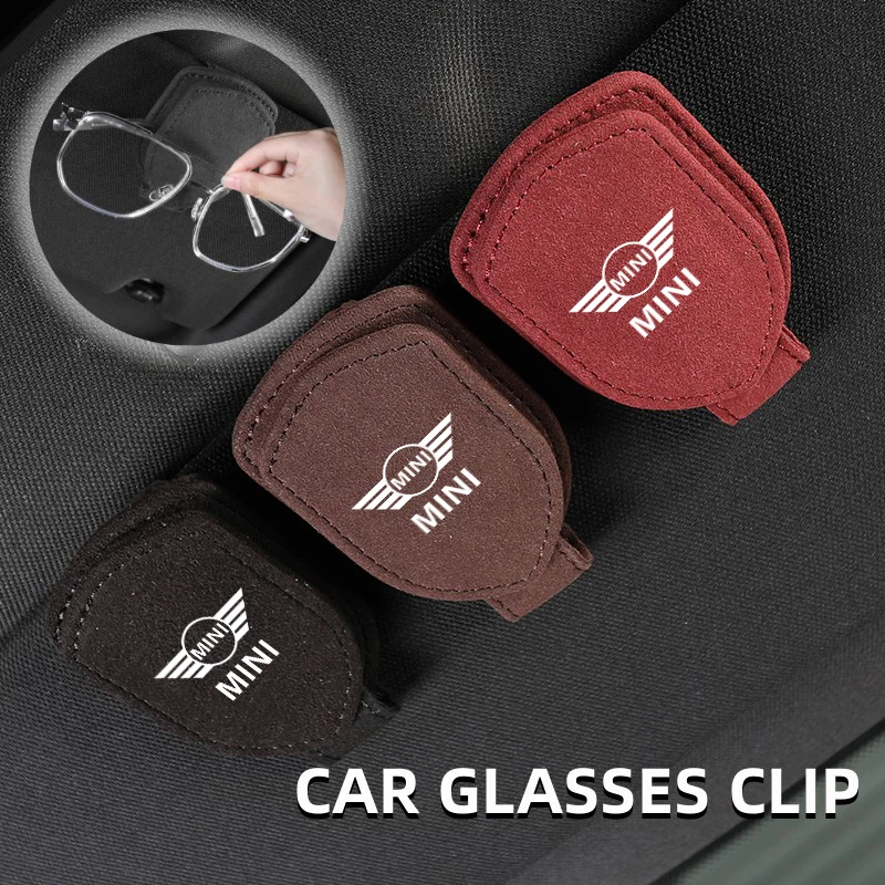 Car Sunglasses Holder Sun Visor Glasses Hanger Storage Clip For MINI Cooper One JCW R56 Countryman Clubman R50 R53 R58