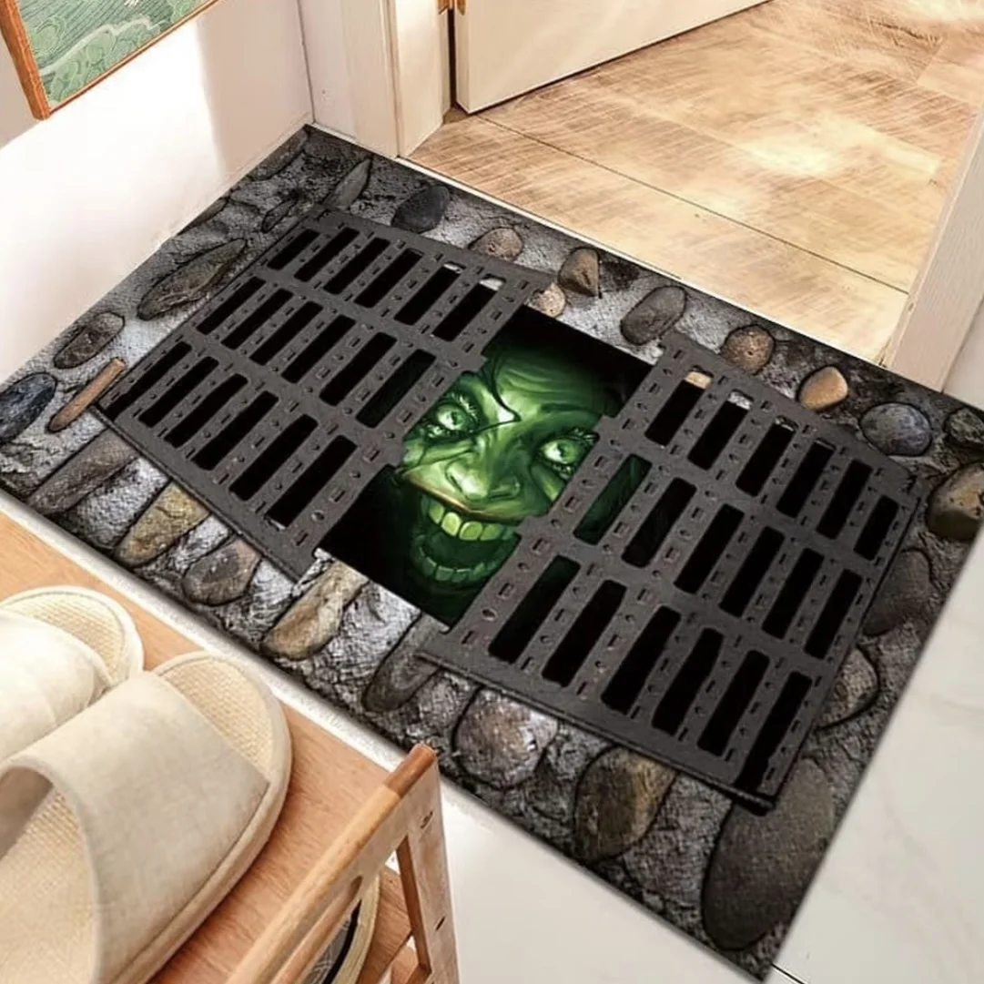 

VIKAMA GZN Хэллоуин Темный призрак входная дверь напольный коврик для ванной комнаты туалет водостойкий противоскользящий дверной коврик украшение дома
