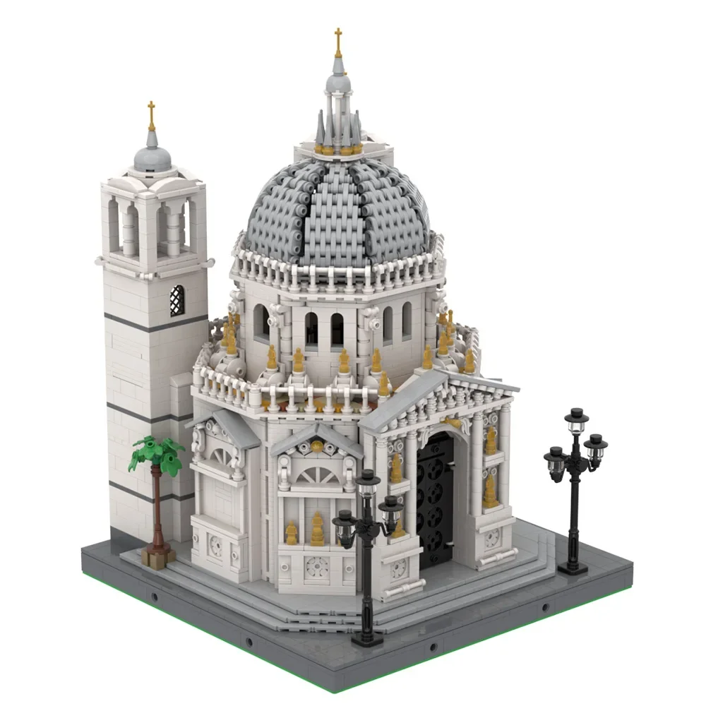 MOC Classic Dome Shaped Church Architecture Basilica di Santa Maria Della Salute Building Blocks Model Bricks Toy Kids Xmas Gift