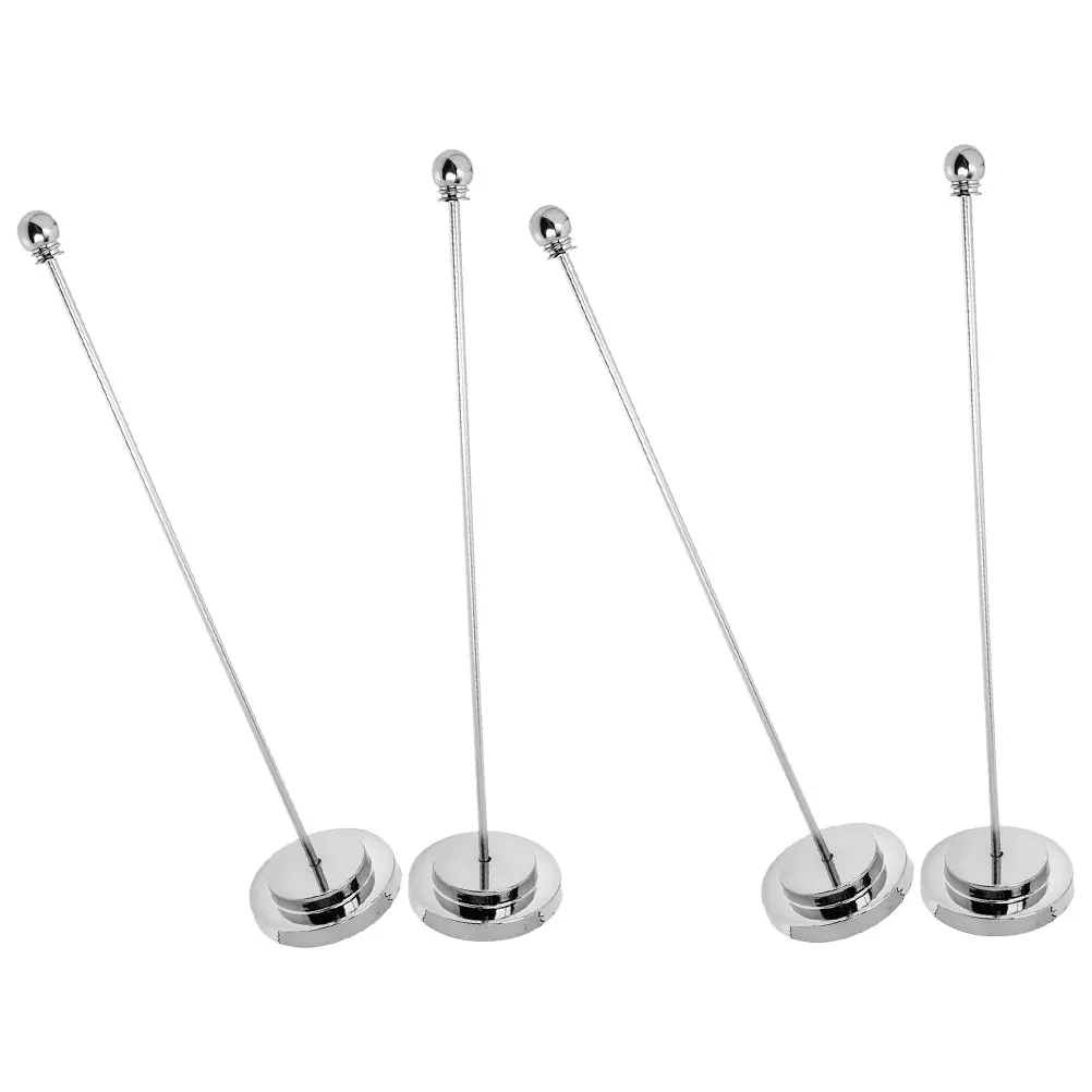 

4Pcs Wear-Resistant Flag Base Metal Desk Holder for Indoor Flags Practical and Table Flagpole Flag Fixing Pole