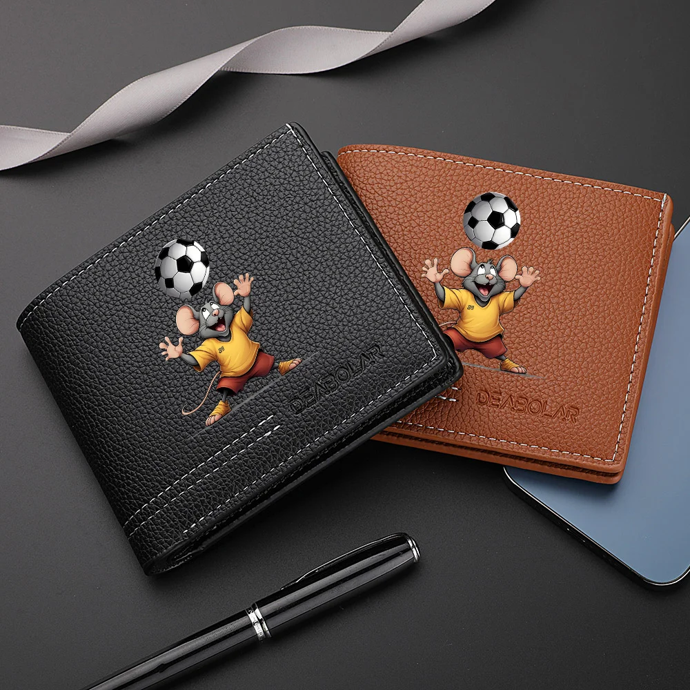 

Мужской кошелек для кредитных карт с футбольным принтом, 1 шт. - Многофункциональный кошелек для монет большой вместимости - Удобен для хранения удостоверений личности, водительских прав, кредитных карт, подходит для ежедневного использования и в качестве