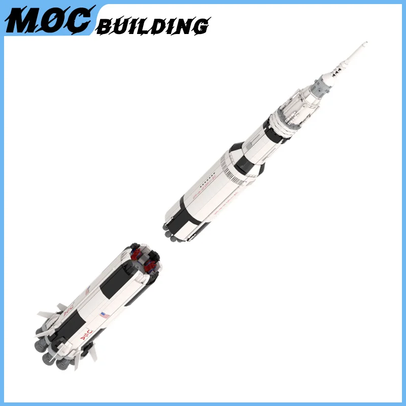 

MOC Building Blocks Space Series Model Saturn C-8 / Nova Rocket Creative Educational Toys DIY Assembled Bricks Collection Gifts