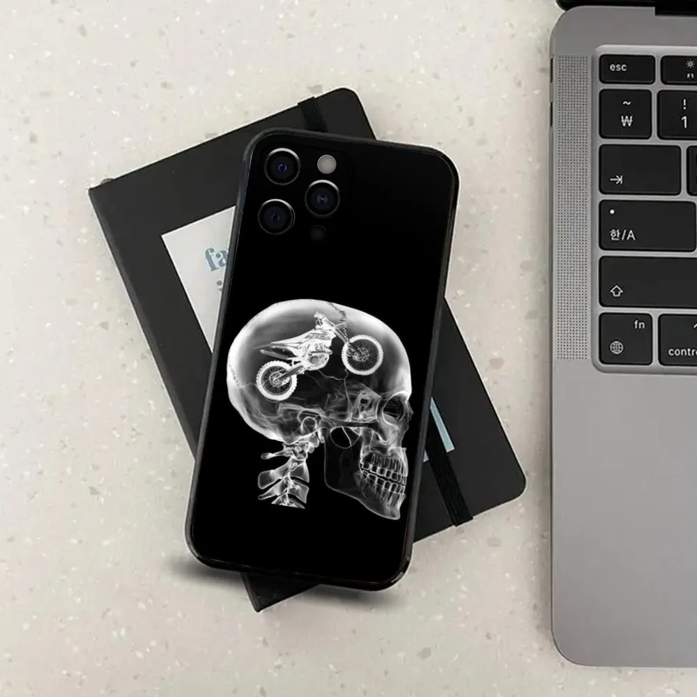 Moto Cross Motorcycle Sport Phone Case For Apple iPhone 15,14,13,12,11,Pro,X,XS,Max,XR,Plus,Mini Soft Black Cover - view 4