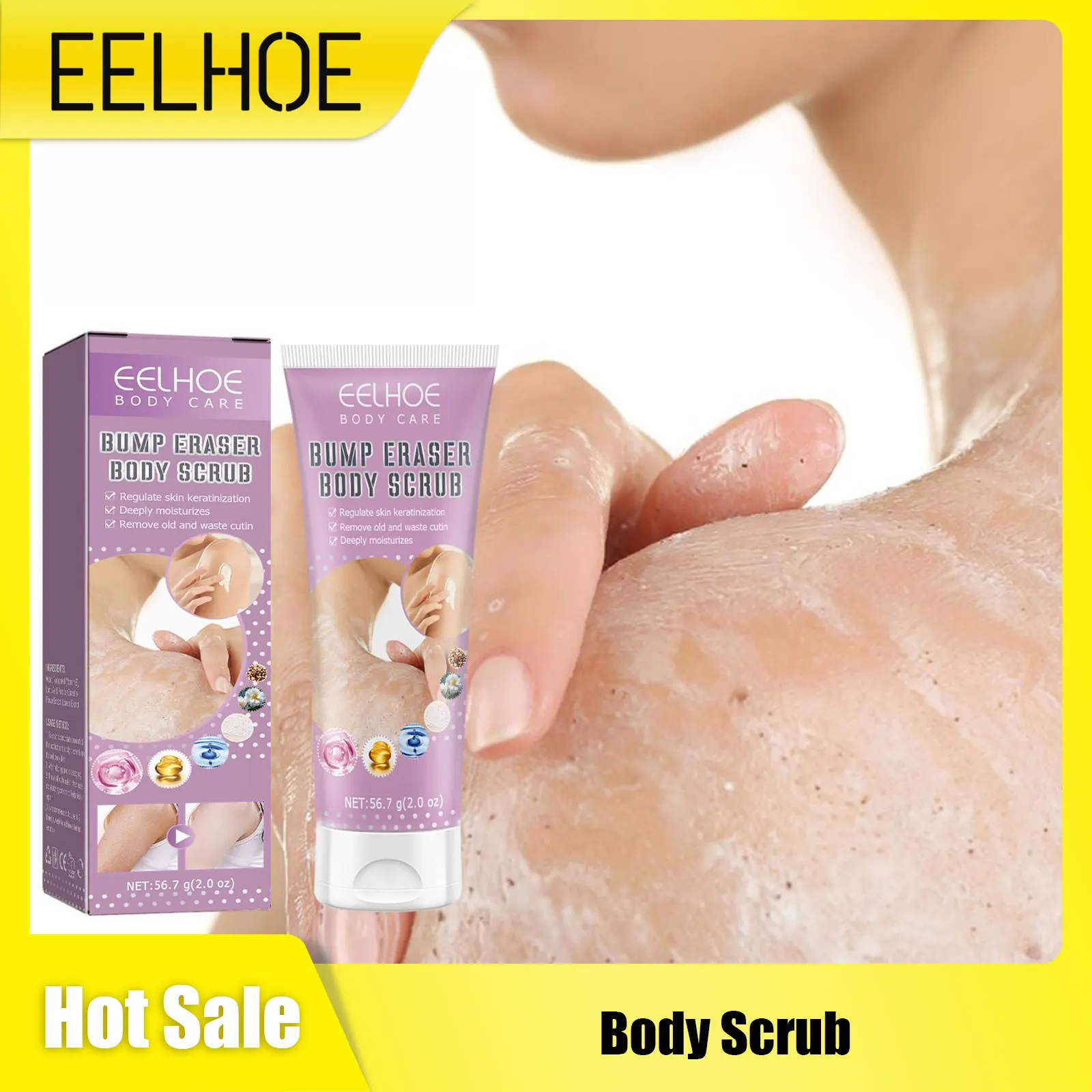 Bump Eraser Body Scrub Exfoliating Dead Skin Chicken Skin Moisturizing Dryness Deep Cleansing Smooth Rough Skin Body Wash Scrub