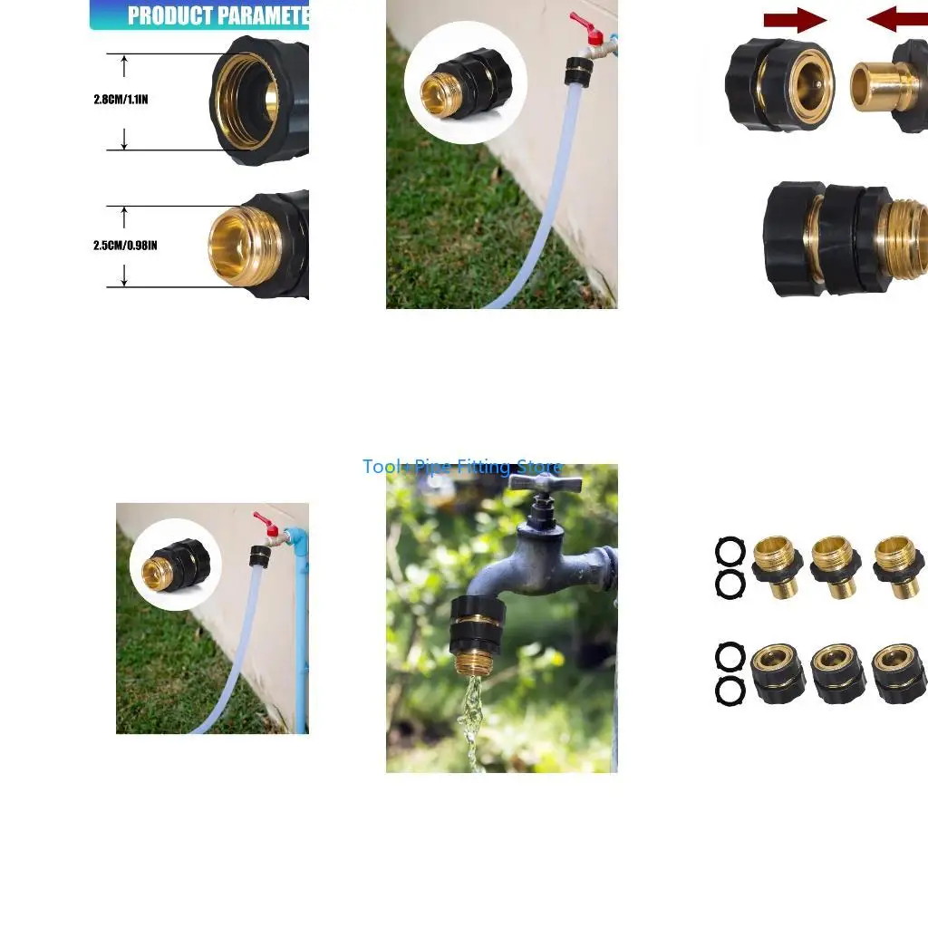 F92B 8Pcs Universals Garden Hose Quick Linking Garden Irrigations Accessories