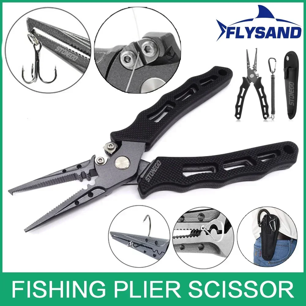 7 Inch Stainless Steel Fishing Pliers Multifunctional Fishing Tool Scissors Clamp High Quality Forged Fishing Pliers for Anglers