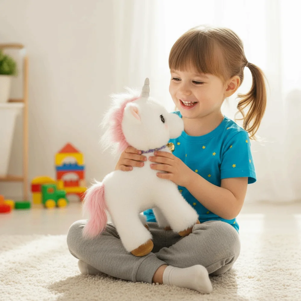 

Уютная мягкая игрушка-лошадь: реалистичная плюшевая кукла-лошадь, имитация белой лошади, мультяшная игрушка-лошадь