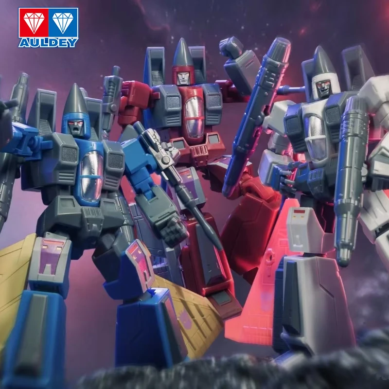 AULEDY Transformers Starscream & Sunstorm، مجموعة Decepticon Corps، روبوت مفصلي للغاية، شخصية رسمية #5