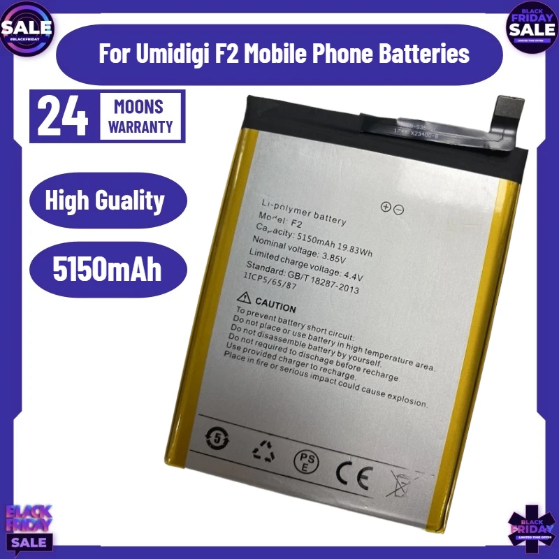 

New 5150mAh F2 Battery For Umidigi F2 Mobile Phone Batteries Replacement