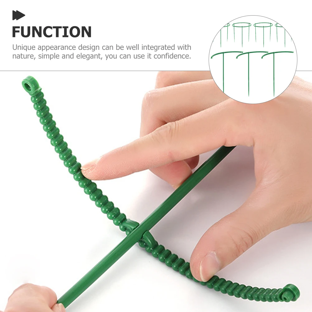 

15Pcs Flower Stakes Support Garden Plant Sturdy Decorative Climbing Greenery Stake for Potted Plants Gardening Supplies