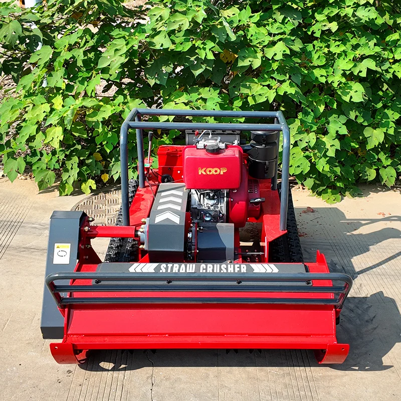 カスタマイズ可能な工場直販芝刈り機、ワイヤレスリモコン付きゼロ回転芝刈りロボット、クローラ式