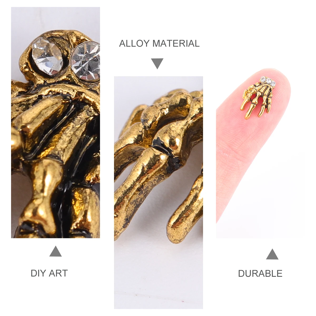 

10pcs Alloy Hand Nail Art Drills Diy Manicure Decoration Exquisite Design For Home Salon Use Gift Female Lovers