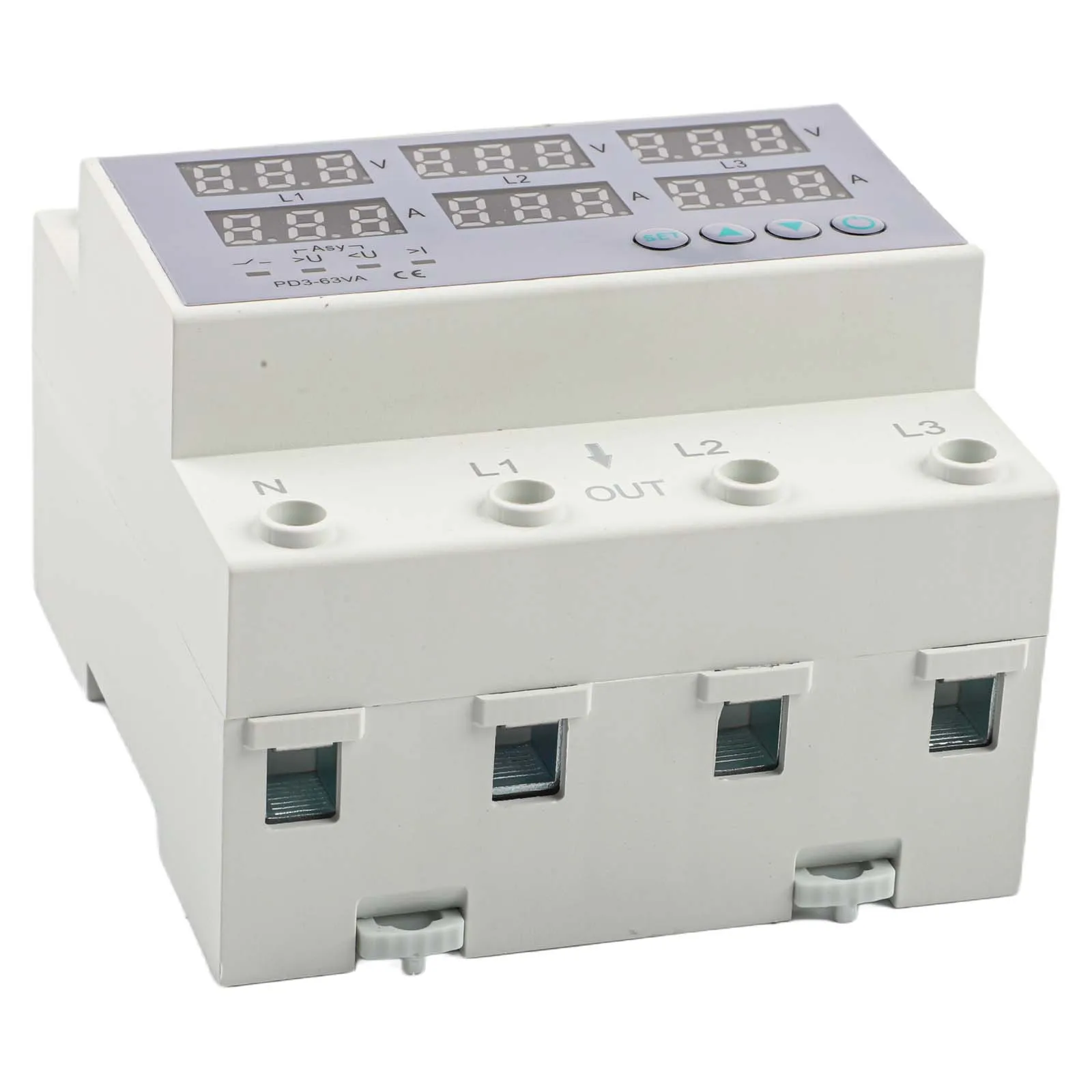 

Ограничитель тока электрической безопасности Регулируемый ограничитель напряжения Регулируемая функция задержки Монтаж на DIN-рейку для контроля напряжения