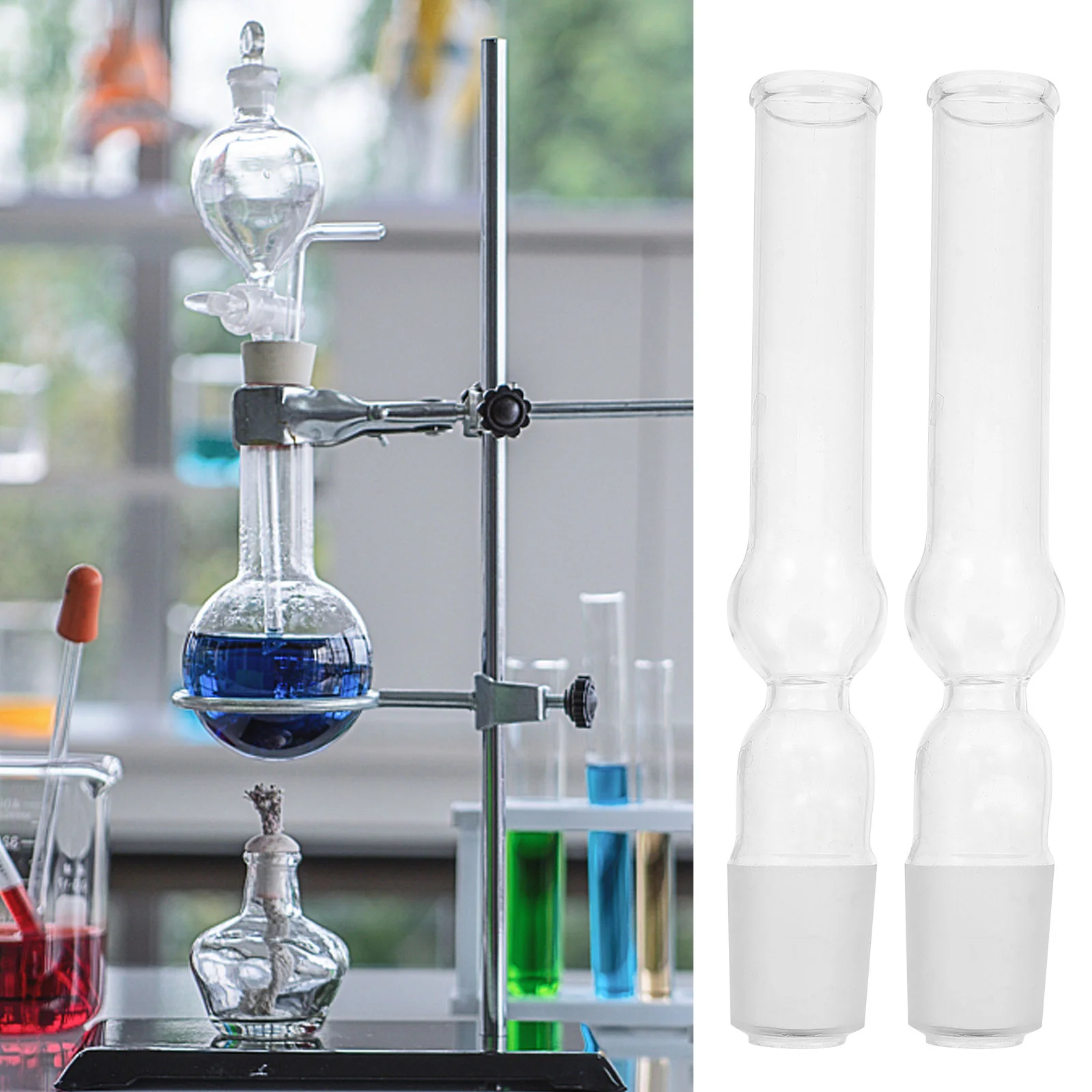 

2 Pcs Popular Drying Tube School Teaching Equipment Exquisite Glass Stem Experiment Tool for Chemistry Experiments