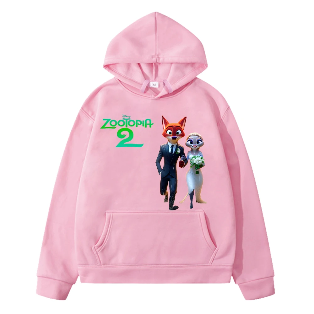 Disney hoodies  Fleece sweatshirtboy y2k sudadera pullover jacket Zootopia 2 Autumn Kawaii Print anime hoodie kids clothes girl image 2