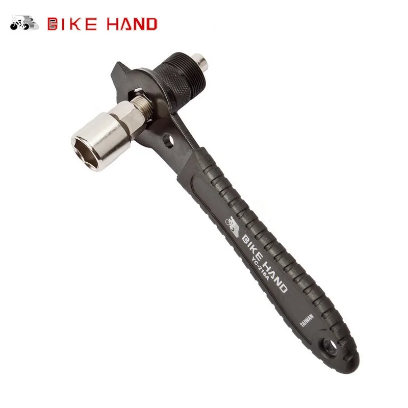 BIKEHAND Bicycle Bottom Bracket Removal Sleeve Tool With Handle MTB Bike Square Spline Crank Chainwheel Remover Repair Tool