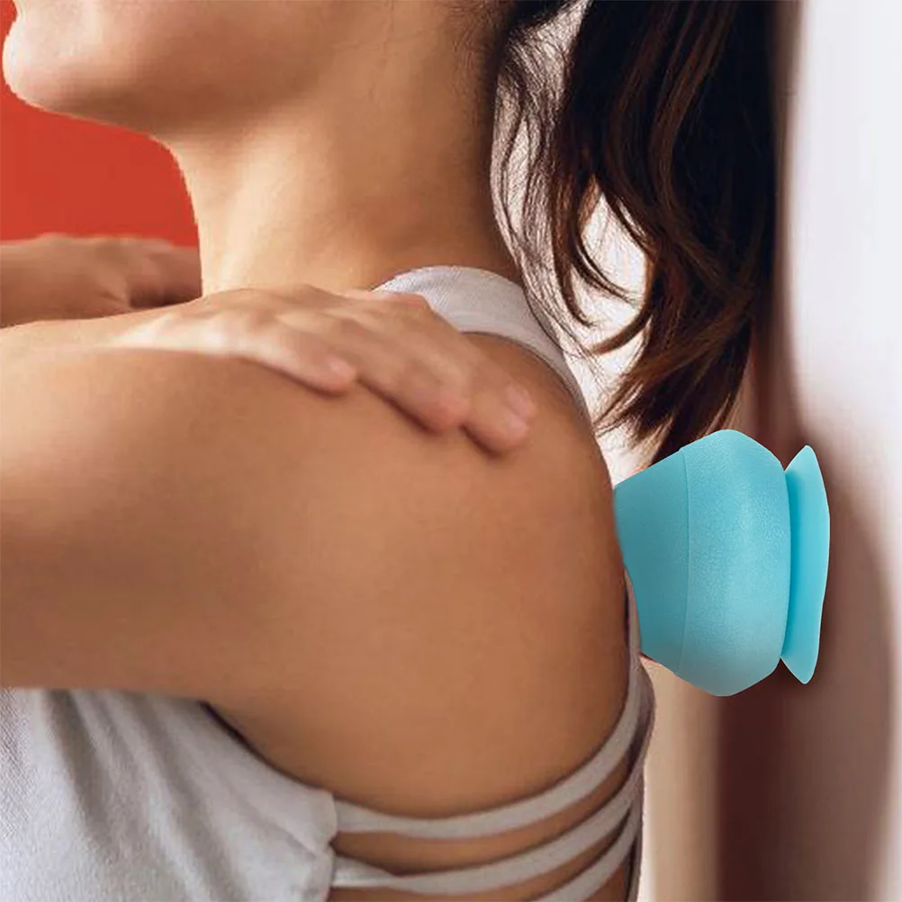 

2pcs Massage Conical Fascia Balls Foot Massager Back Tool Neck Roller Deep Tissue Fitness Wall Suction Design Hand Therapy Point