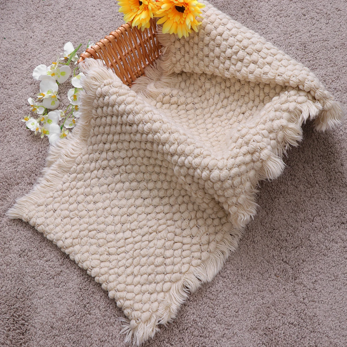 

Baby Padding Cotton Blanket Cotton Photo Props Large Size Pineapple Newborn Sleeping Blanket Design Safe Comfortable