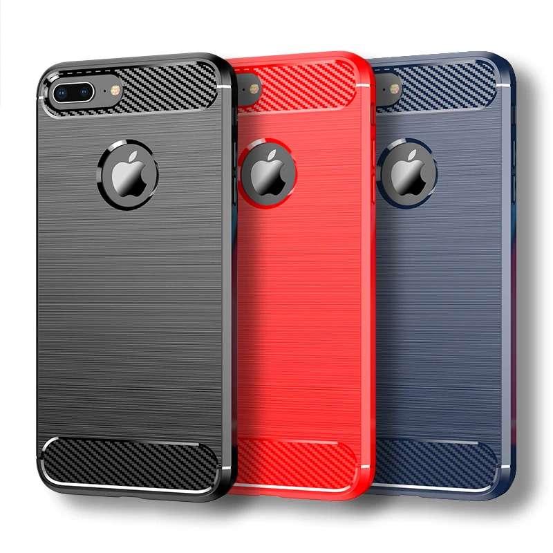 

For iPhone 8 Plus Case For Apple iPhone 7 8 Plus Cover 5.5 Inch Shockproof Soft Silicone Protective Bumper For iPhone 8 7 Plus