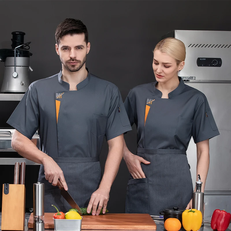 Ober Uniformen Kookkleding Chef-Koks Hotel Kostuum Kokkleding Voor Man Dames Keukenjas Ober Werkkleding