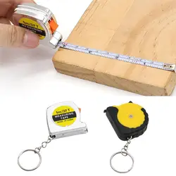 Mini Measuring Tape Portable Keychain Automatic Telescopic Ruler 1m/3ft Car Keyring Tool Children Height Ruler Household Tools