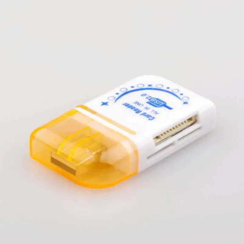 Blue Moon All in 1 USB 2.0 Stick Multi Up to 32GB Memory Card Reader for SD MS TF M2 Random Color