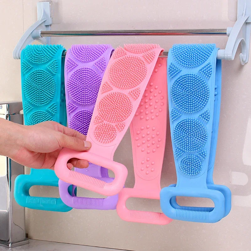 Ванная-комната-душ-щетка-для-спины-силиконовый-скраб-для-тела-отшелушивающая-губка-скраб-для-ванны-чистый-инструмент-инструмент-для-удаления-пятен-пояс-для-ванны