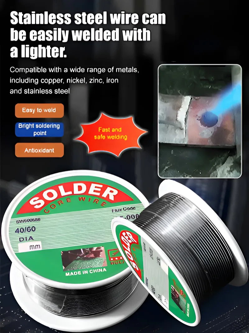 

Electric Soldering Iron Set High Purity Solder Wire No Clean Design DIY Electronics Repair Tools
