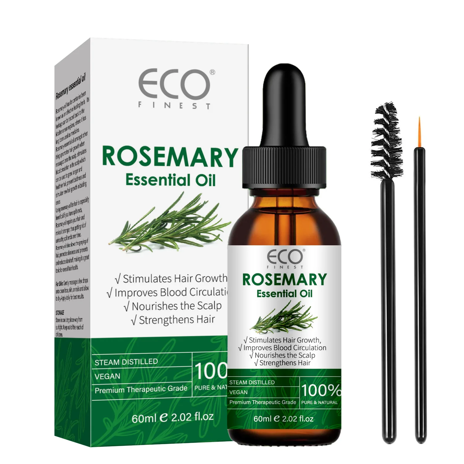 

60ml Rosemary Essential Oil Scalp Care Improve Dryness and Roughness Smooth Hair Care Essential Oil