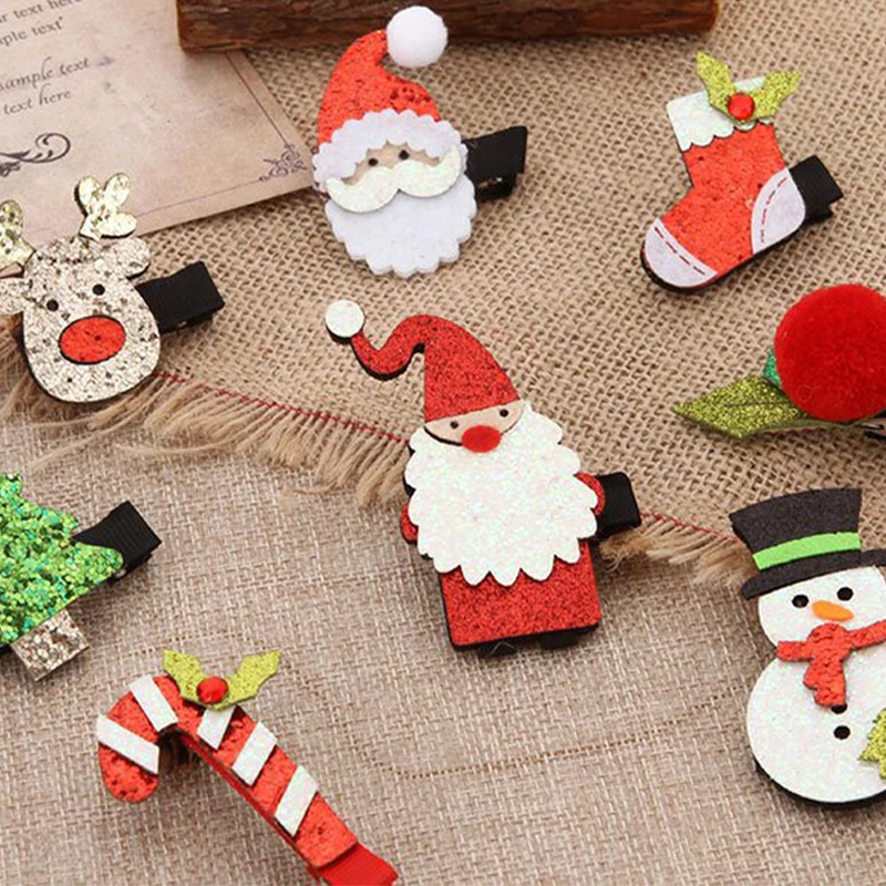 Christmas collection women's headwear Elk Santa Claus Christmas tree hairpin holiday fashion small clip hair accessory set