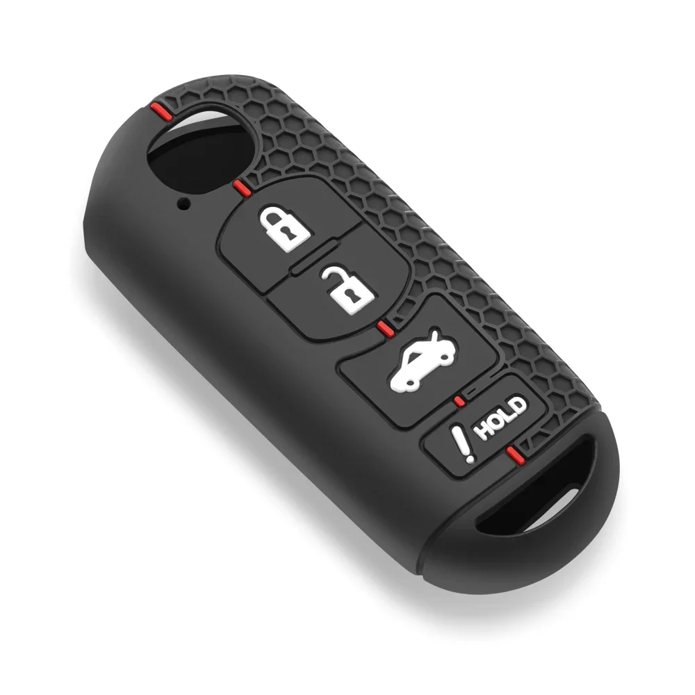 For MAZDA 2 3 5 6 CX-3 CX-5 CX-7 CX-9 Silicone Car Key Cover Remote Fob Case Sleeve  3 4 Buttons 2013 2015 2016 2017 2018 2019 view 6