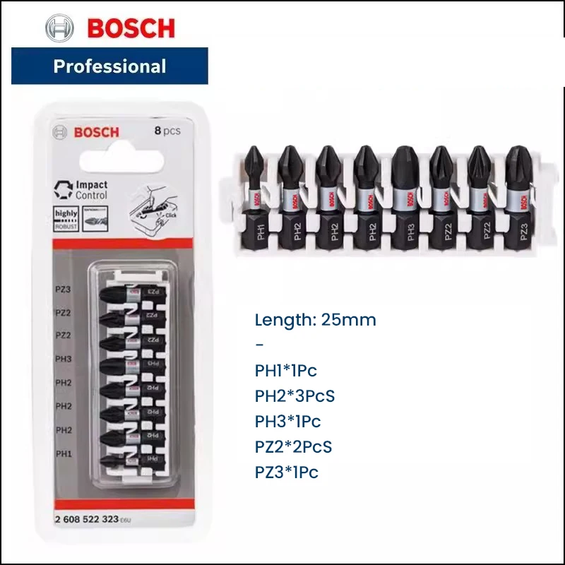 Imagem -02 - Bosch-electric Screwdriver Bit Grupo Professional Screwdriver Impact Control Ph1 Ph2 Ph3 Pz2 Pz3 Head Grupo 25 mm