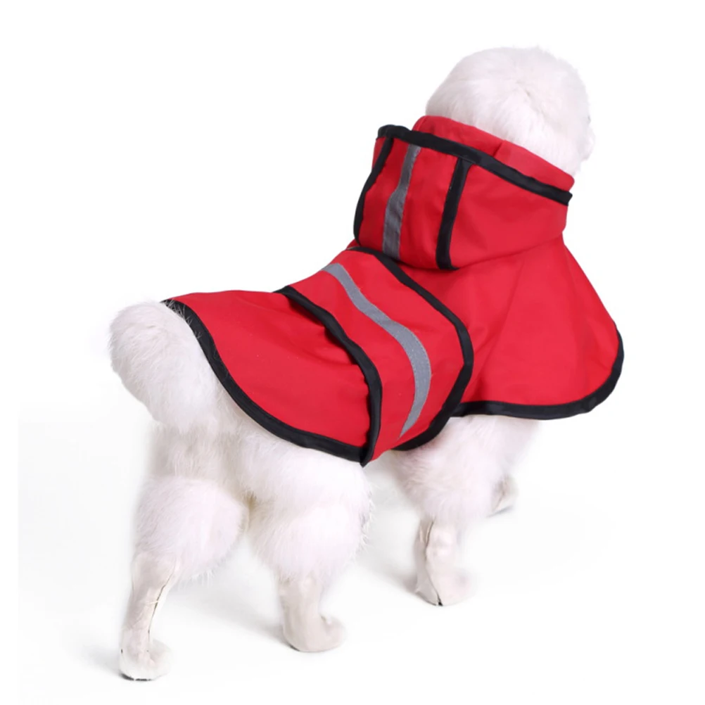 

Raincoat Pet Reflective Small Dog Jacket Cape Pets Gear Red Puppy Clothes for Dogs