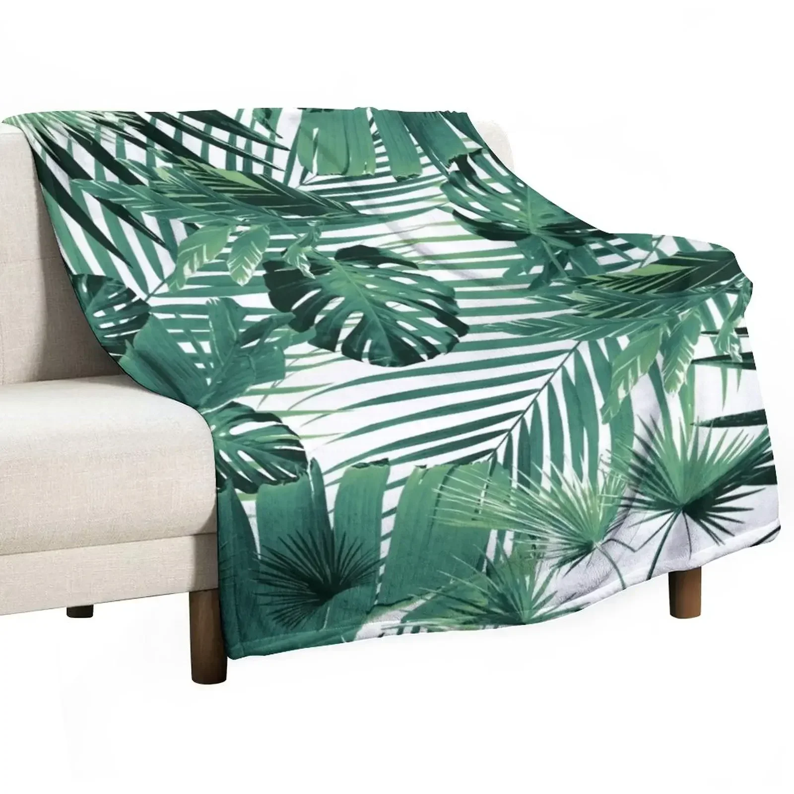 

Tropical Jungle Leaves Siesta #5 #tropical #decor #art Throw Blanket Giant Sofa Kid'S Winter beds Softest Blankets