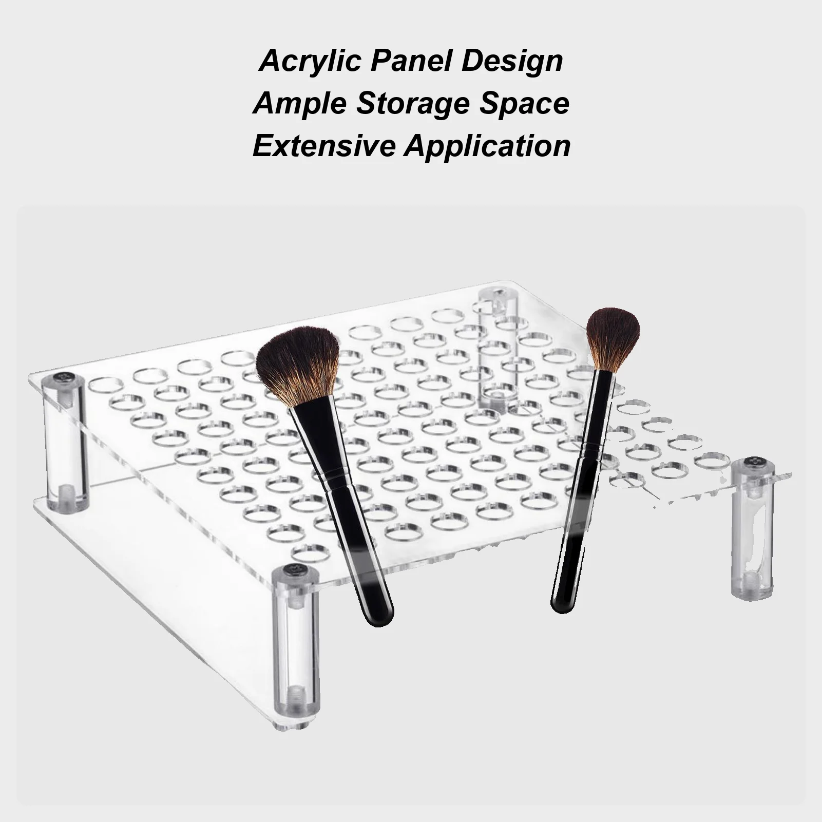 

Desk Organizer for Paint Brushes 100 Hole Desk Acrylic Pen Display Rack Large Capacity Tabletop Paint Brush Organizer Rack