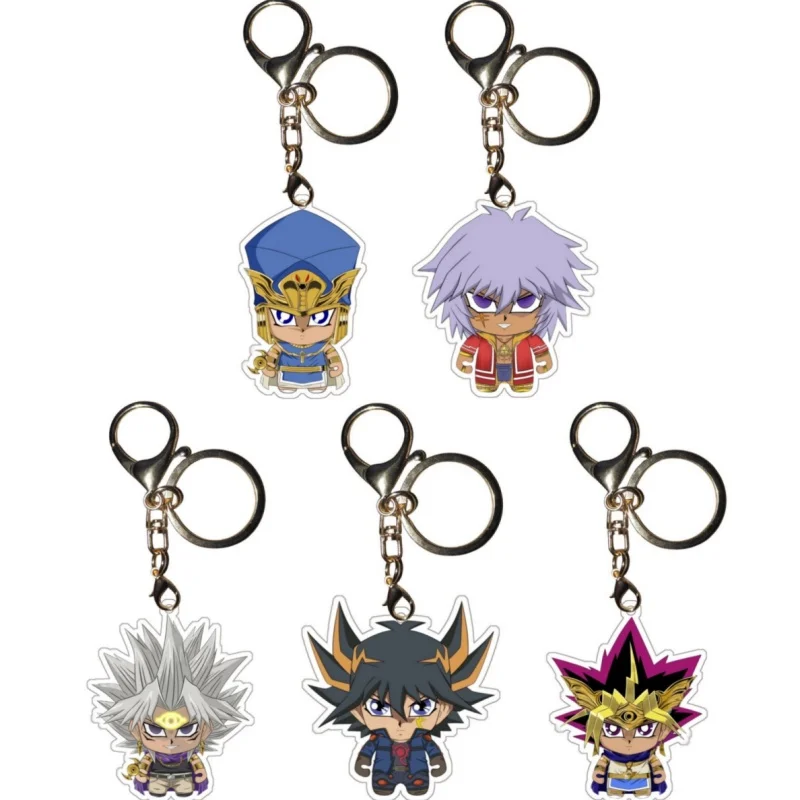 Seto Kaiba Keychains Yu-Gi-Oh! Dark Magician ATEM Yusei Fudo ARTFX J Bakura Diy Action Toy Figure Anime Game Collection Pendant