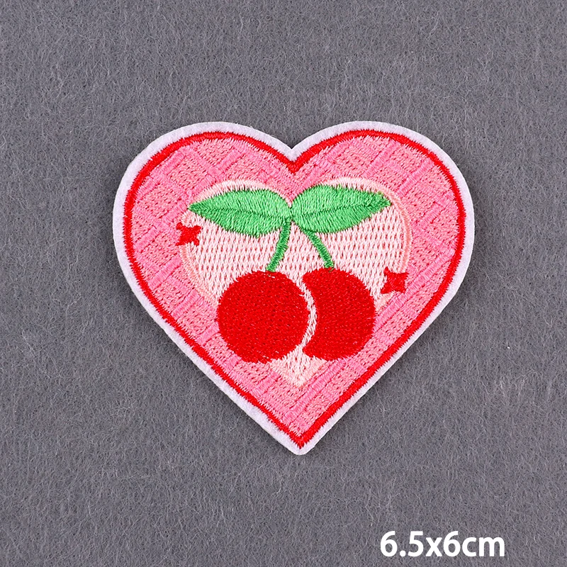 Rosa Herz Niedliche Stickerei-Aufnäher für Hüte/T-Shirts/Jeans Mädchen Kinder Aufbügelbare Aufnäher für Kleidung Mut Liebe Bügelbare Aufnäher DIY – Detail 7