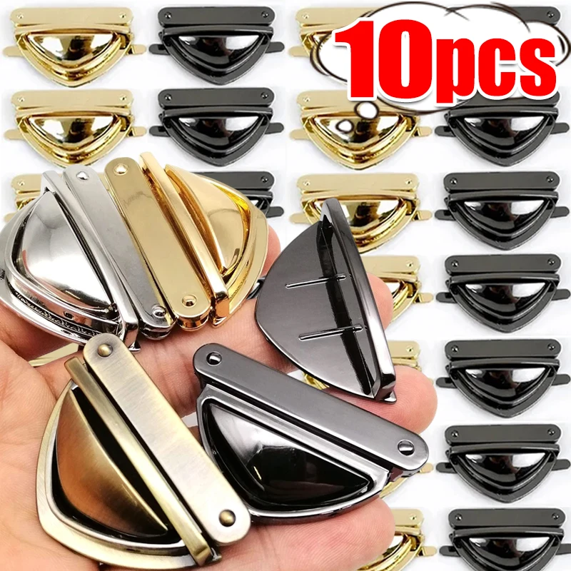 

1-10pcs DIY Handmade Bag Lock Buckle Accessories Repair Bag Lock Triangular Plug-in Lock Large and Small Bag Accessories