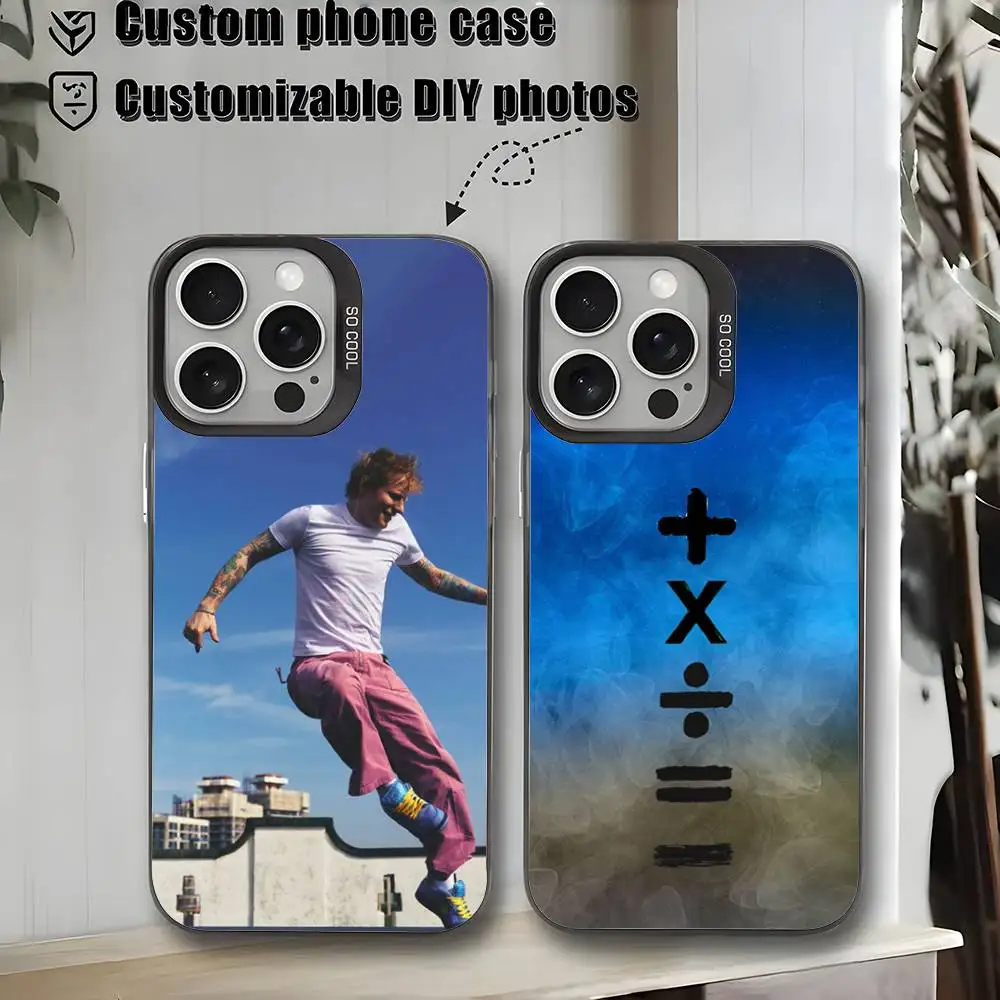 

C-Cee Ed S-Sheeran Play Phone Case For iPhone 16,15,14,13,12,11,Mini,Pro,MAX,plus,Black Matte Shockproof Cover