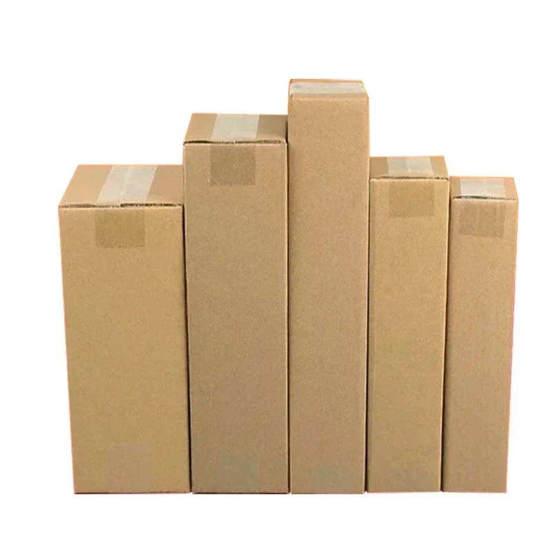 10pcs Corrugated Paper Long Strip Box Umbrella Water Cup Pacage Carton Rectangle Thickening Extremely Hard Express Packing Boxes