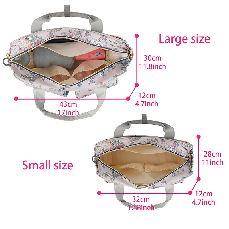 LECELS EEN-Sac fourre-tout multifonctionnel ALTERMommy, sac de grande capacité, sac à couches pour bébé, sac à main pour poussette, 2 pièces