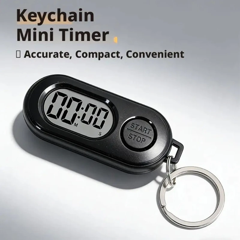Digital Stopwatch Timer Keychain, Small LCD Clock, Lightweight Countdown Timer for Sports, Soccer Referees, Cooking & Study view 2
