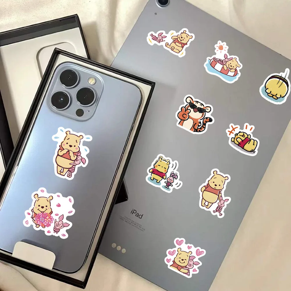 10/30/64 قطعة ديزني Kawaii مضحك بوه الدب ملصق شخصية الكرتون لطيف الكتابة على الجدران ملصق مضاد للمياه الاطفال لعبة للأمتعة #6